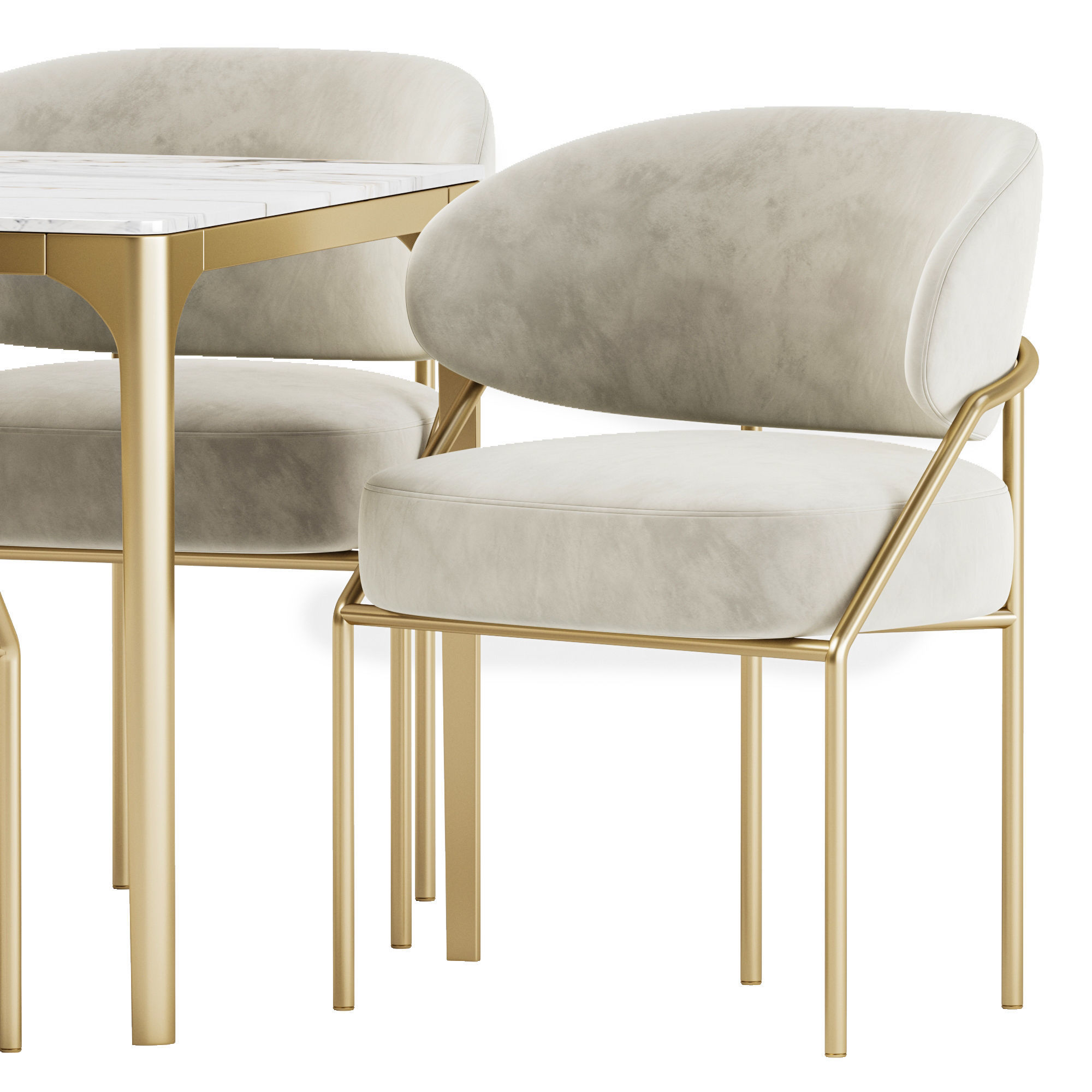 Dining set 32 3D model_8