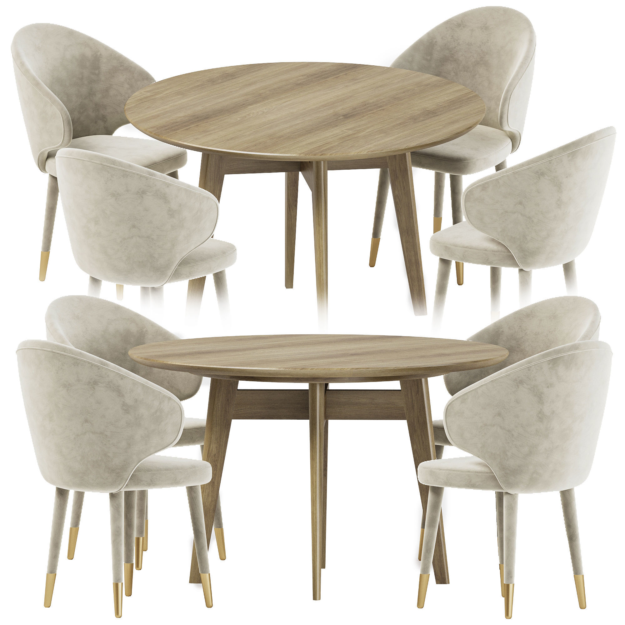 Dining set 34 3D model_3