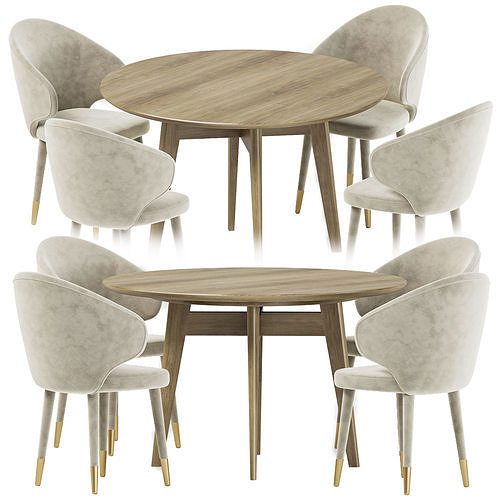 Dining set 34 3D model 4