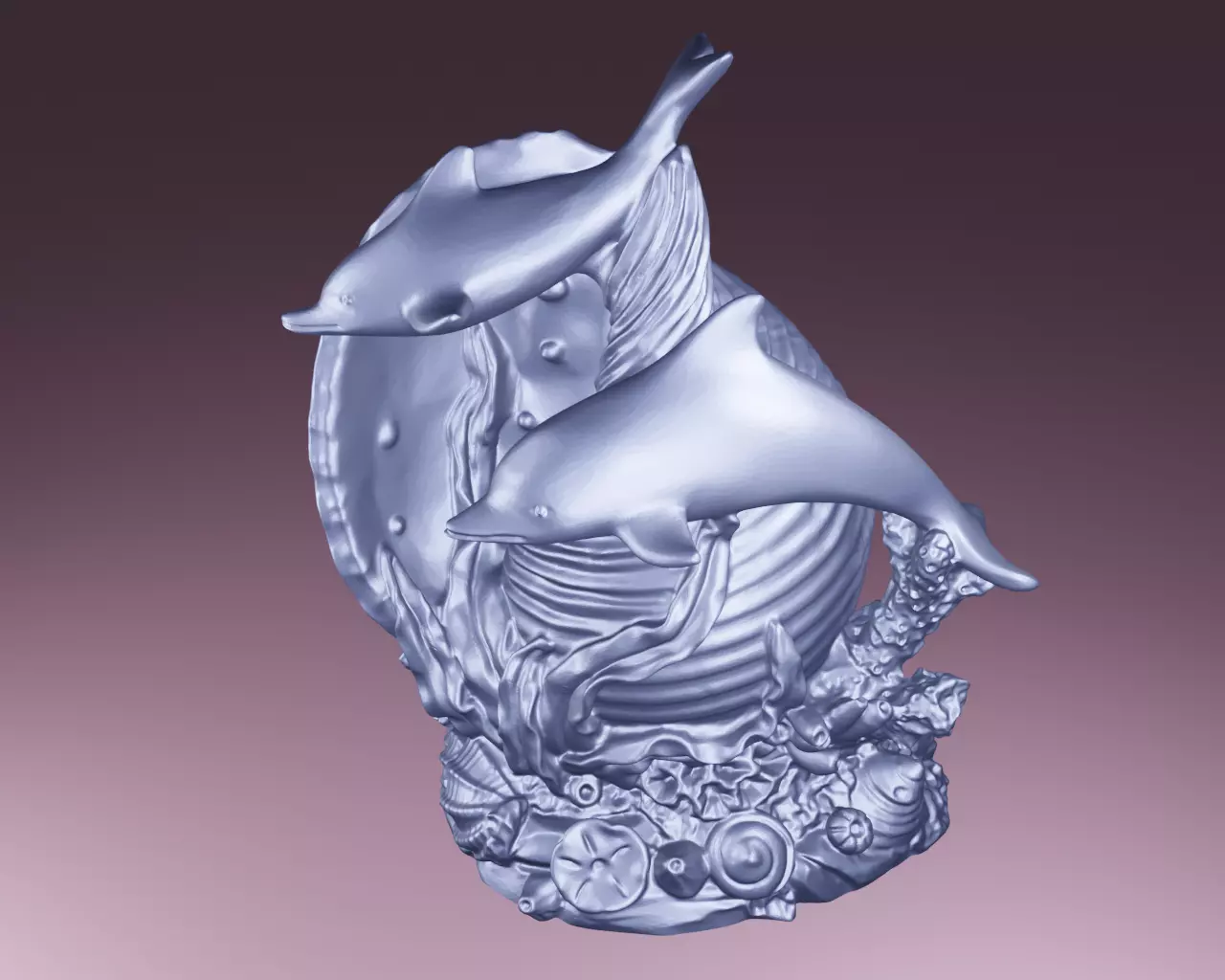 Dauphin coquillage 3D print model