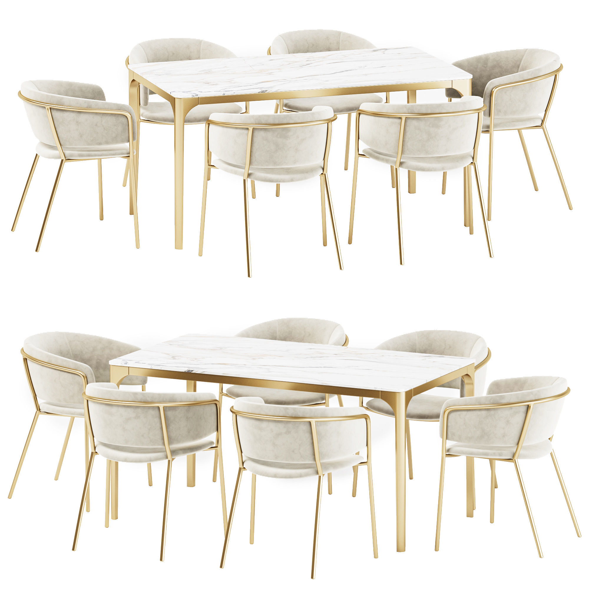 Dining set 37 3D model_10