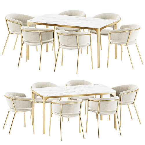 Dining set 37 3D model 3