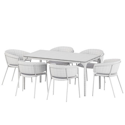 Dining set 37 3D model 4