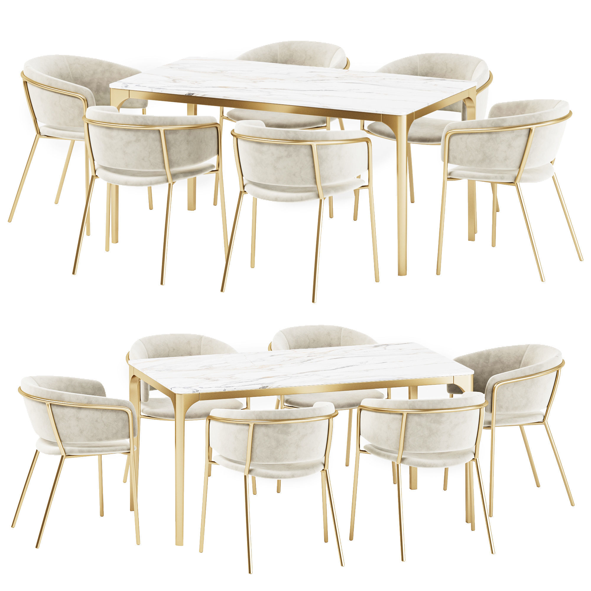 Dining set 37 3D model_6