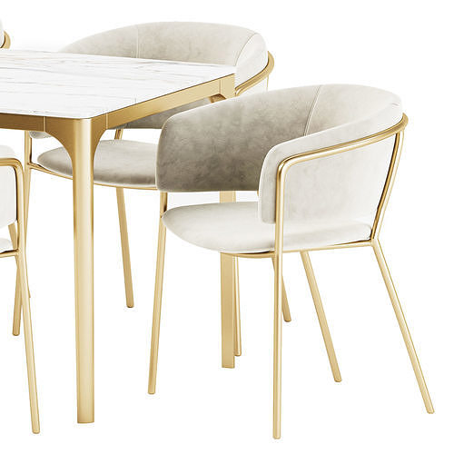 Dining set 37 3D model 2