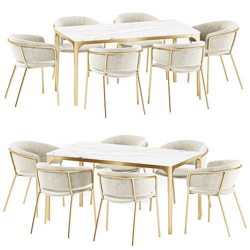 Dining set 37 3D model 5