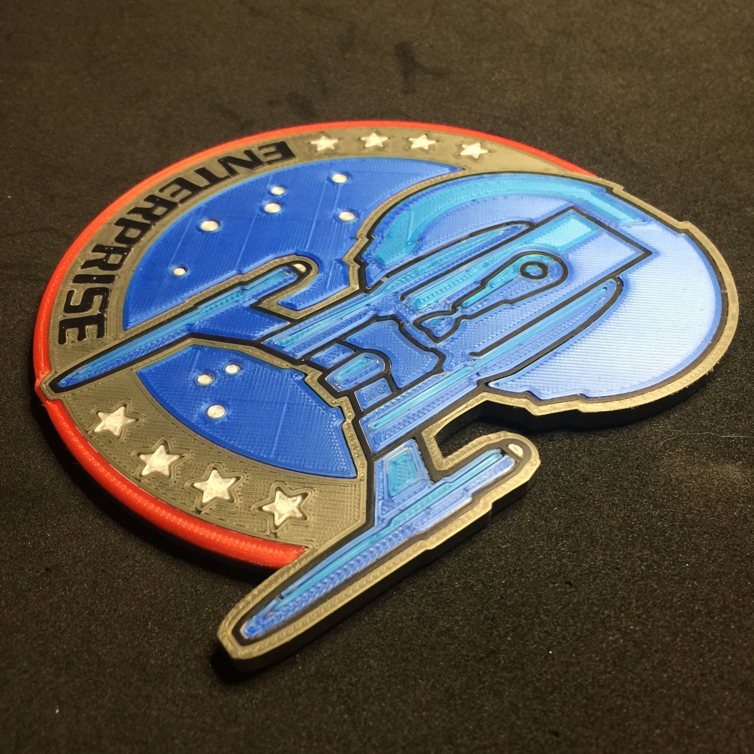 Star Trek Enterprise NX01 Patch Coaster 3D print model_12