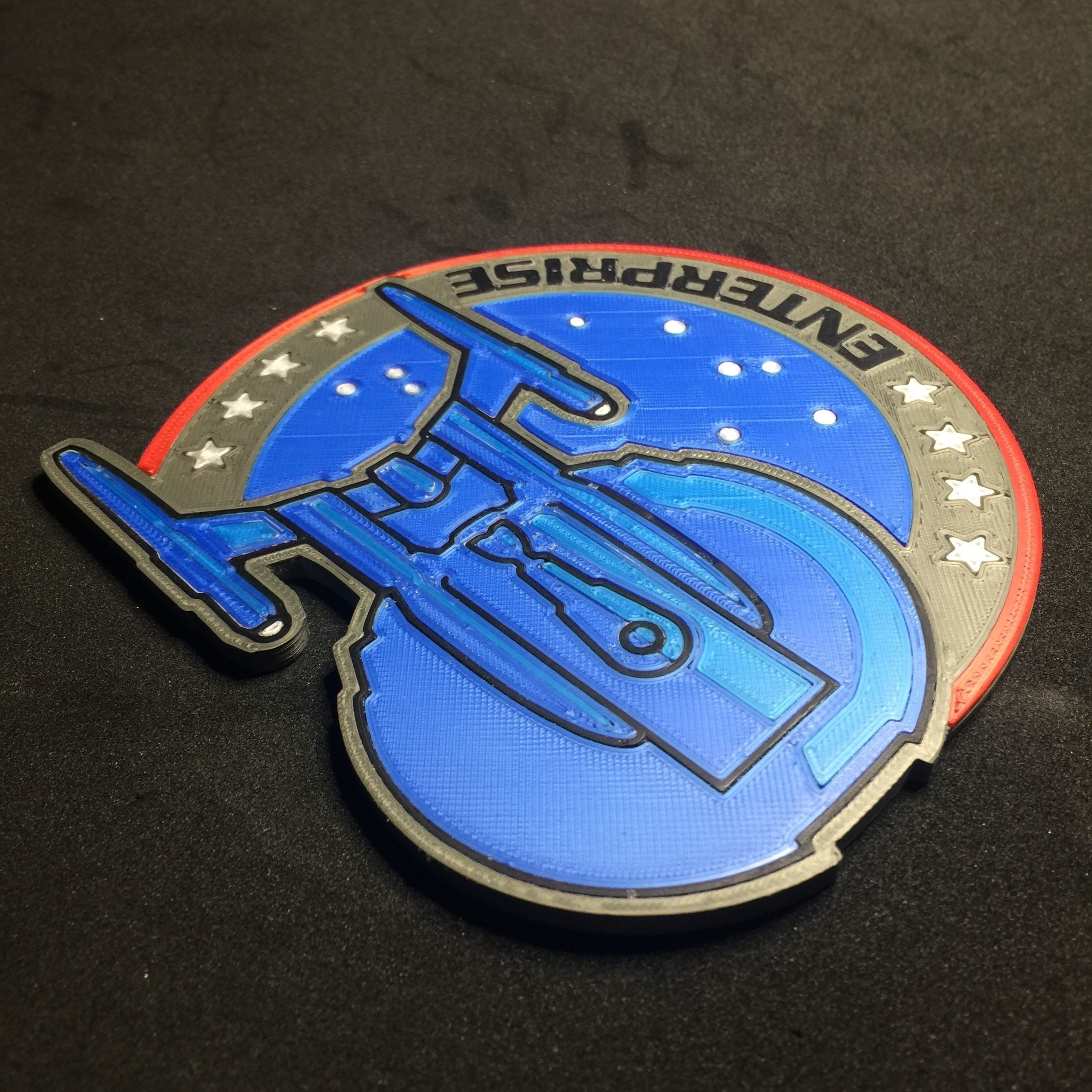 Star Trek Enterprise NX01 Patch Coaster 3D print model_3