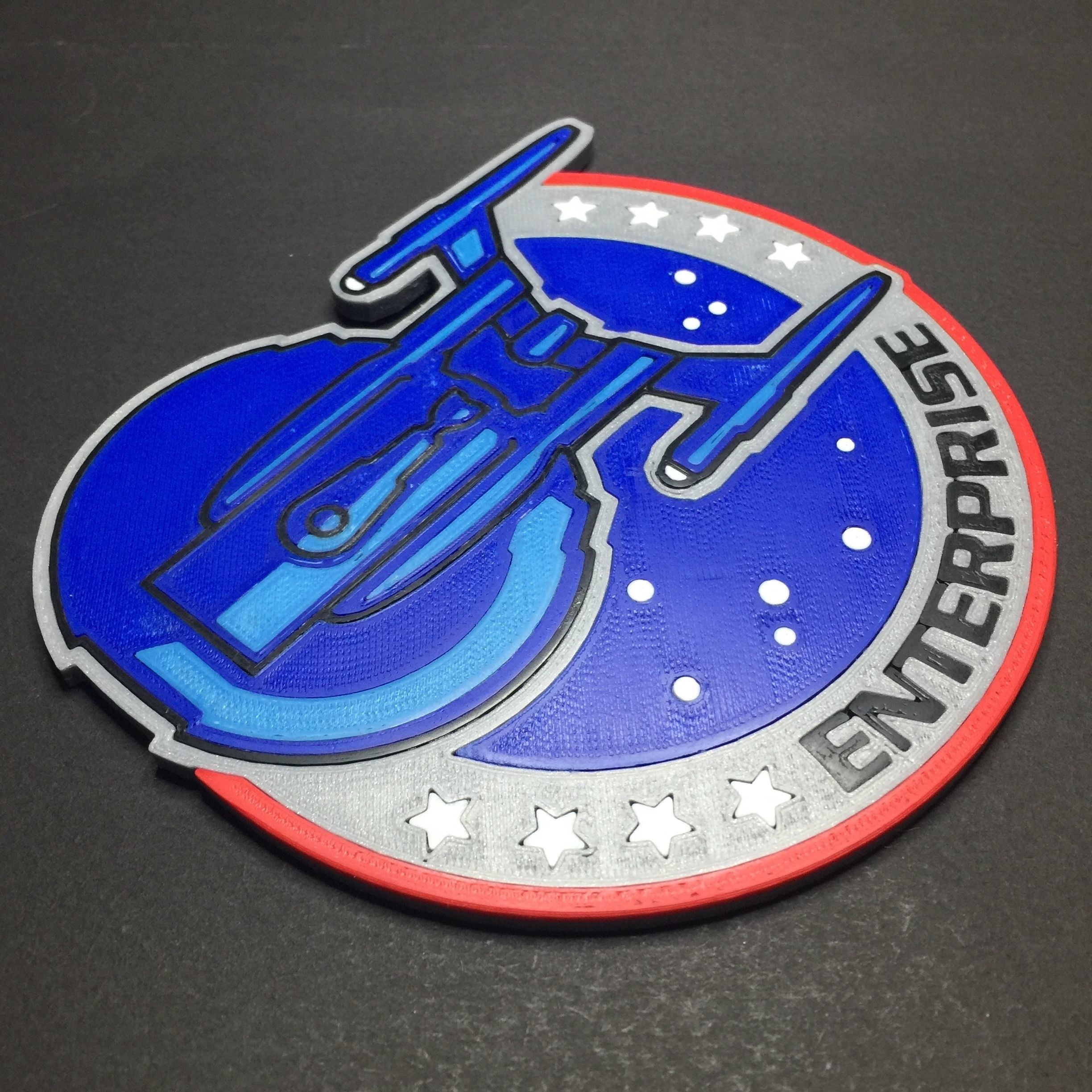 Star Trek Enterprise NX01 Patch Coaster 3D print model_7