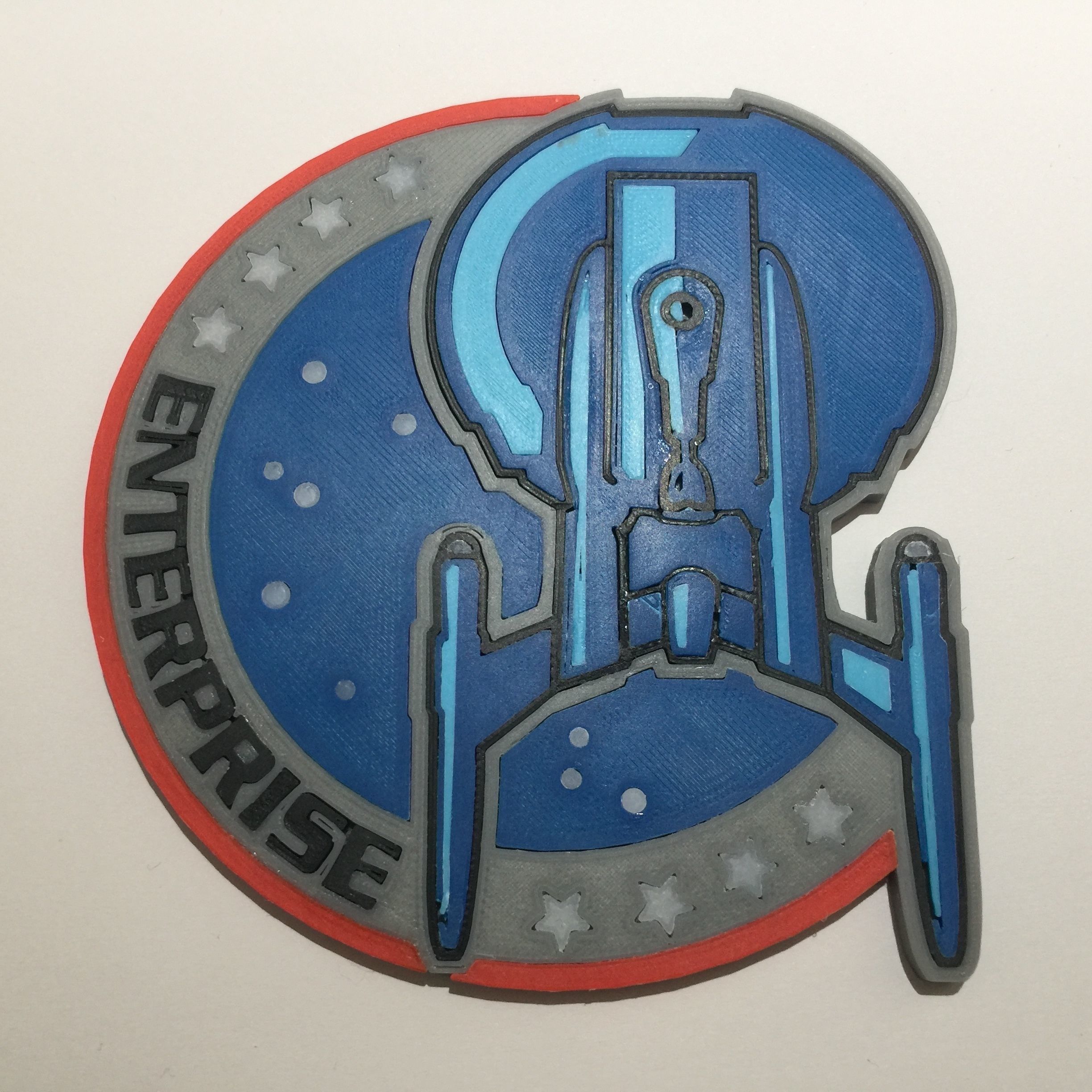 Star Trek Enterprise NX01 Patch Coaster 3D print model_5