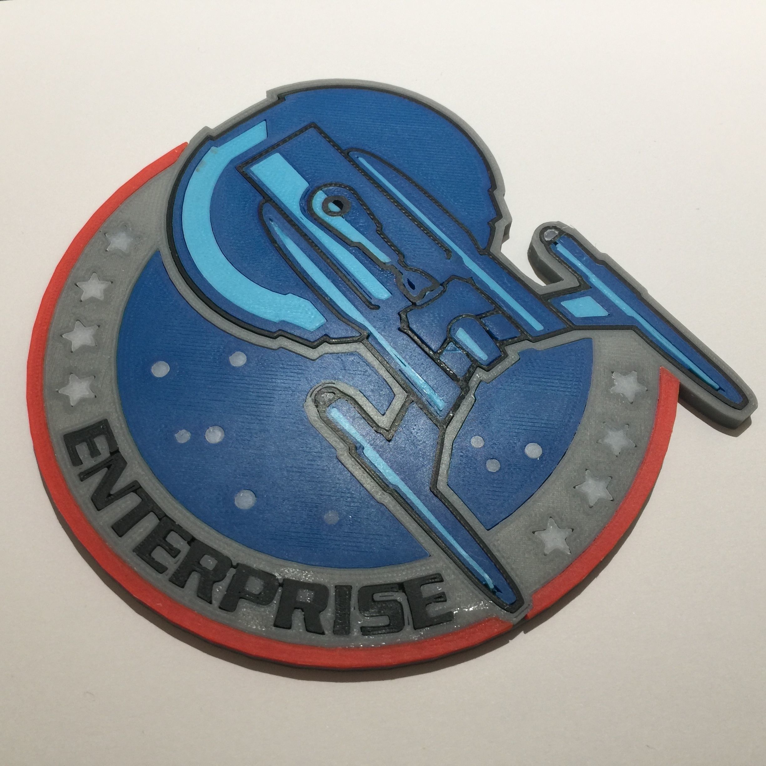 Star Trek Enterprise NX01 Patch Coaster 3D print model_9