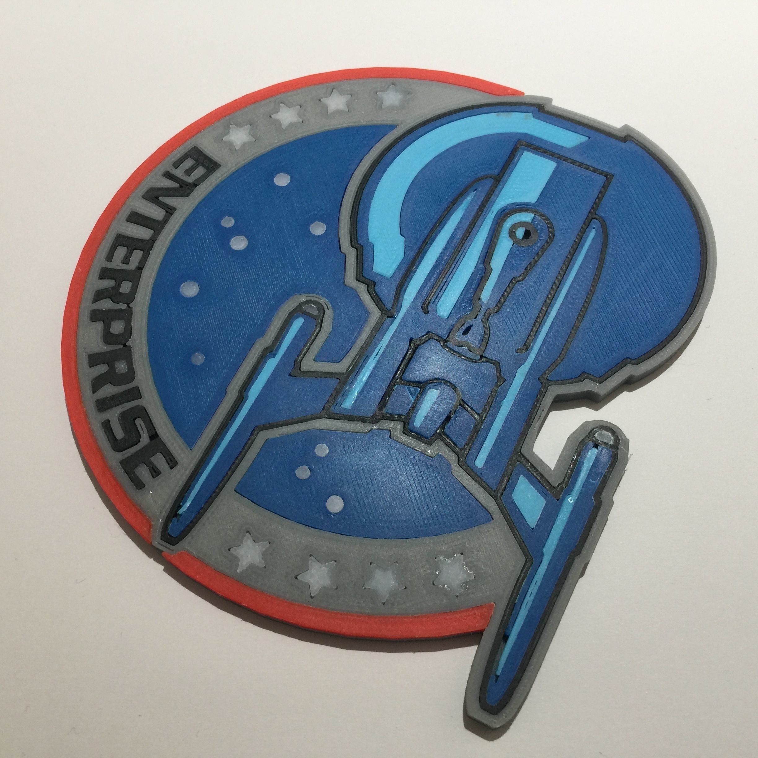 Star Trek Enterprise NX01 Patch Coaster 3D print model_8