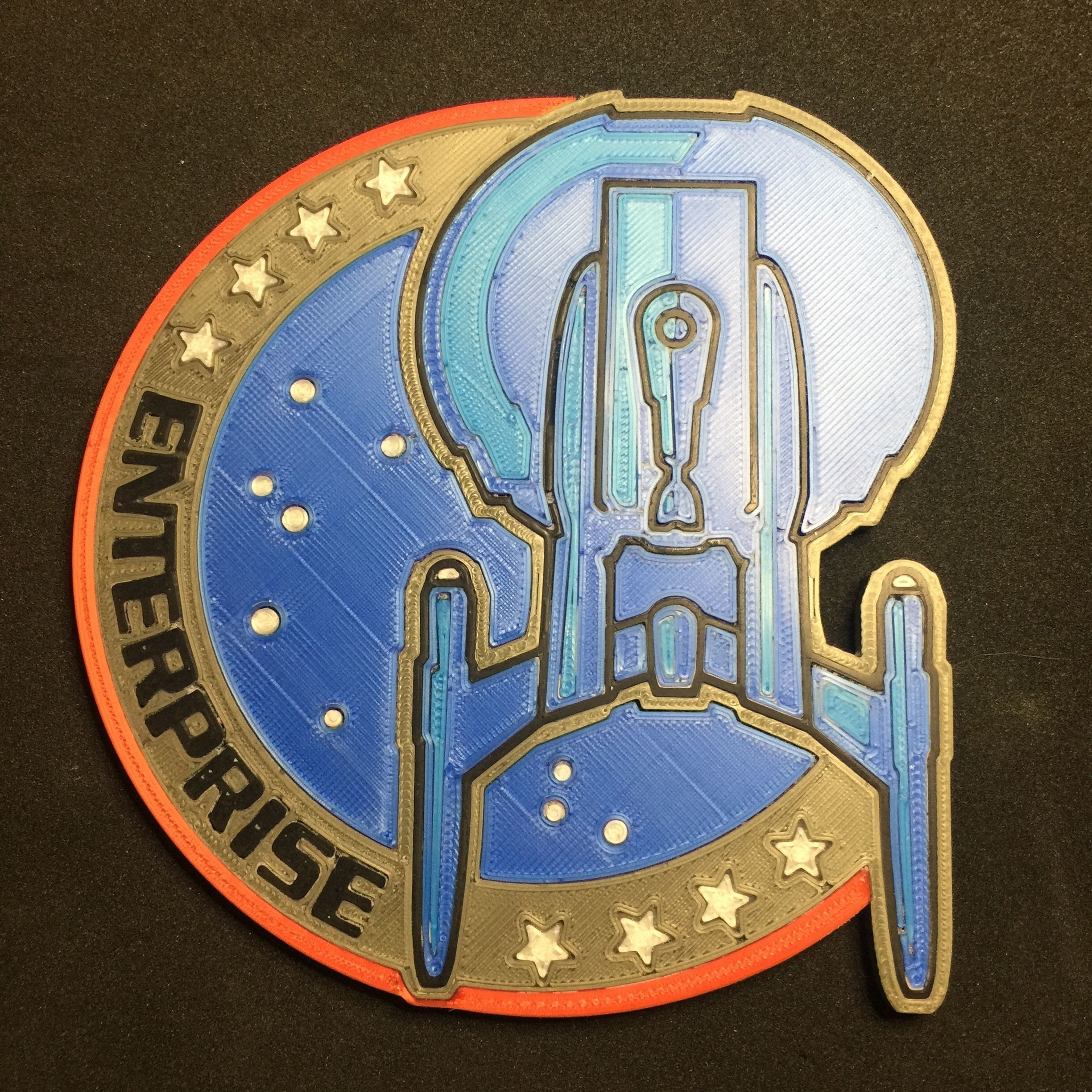 Star Trek Enterprise NX01 Patch Coaster 3D print model_4