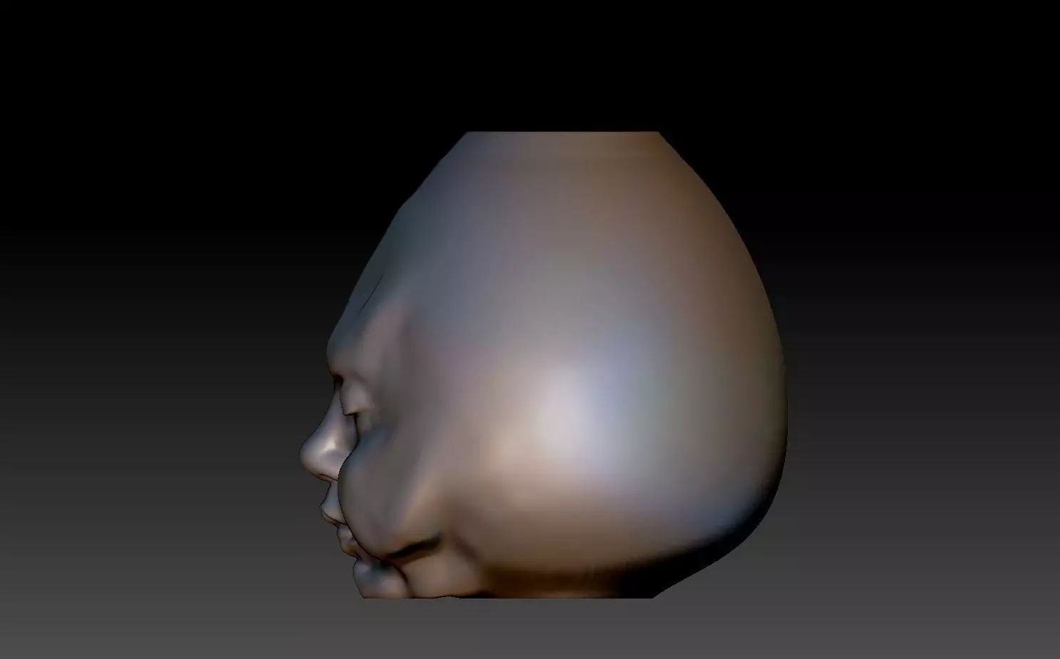 face-vase 2 human head 3D print model