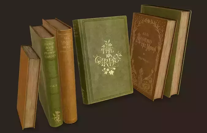 Old Books - PBR Game Ready