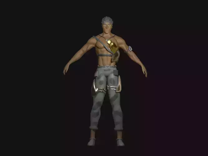 soldier man character 3D model