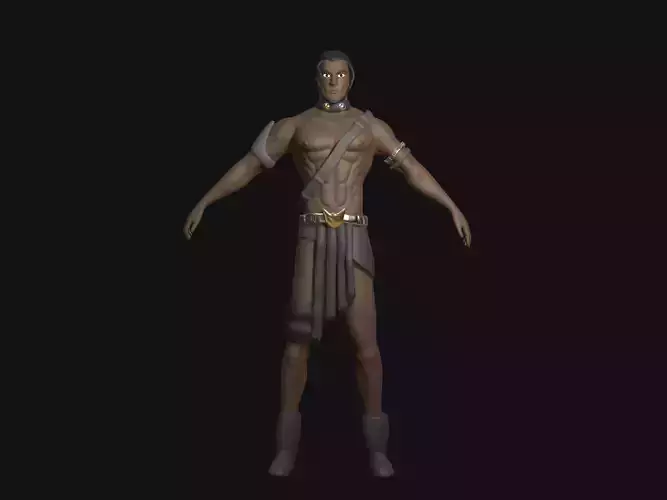 fantasy soldier in game character