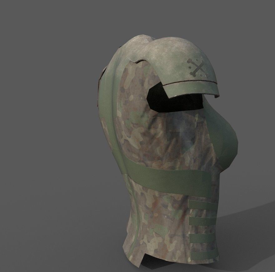 Simple sci-fi female armor pack 5 low poly game ready models Low-poly 3D model_13