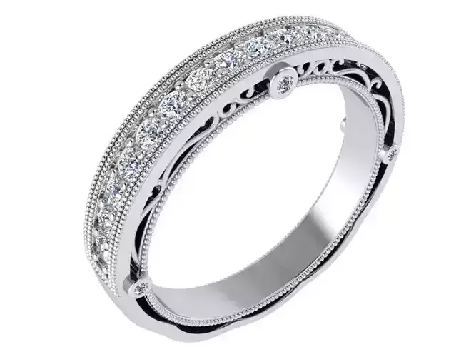 Diamond signet ring 3359 3D print model 