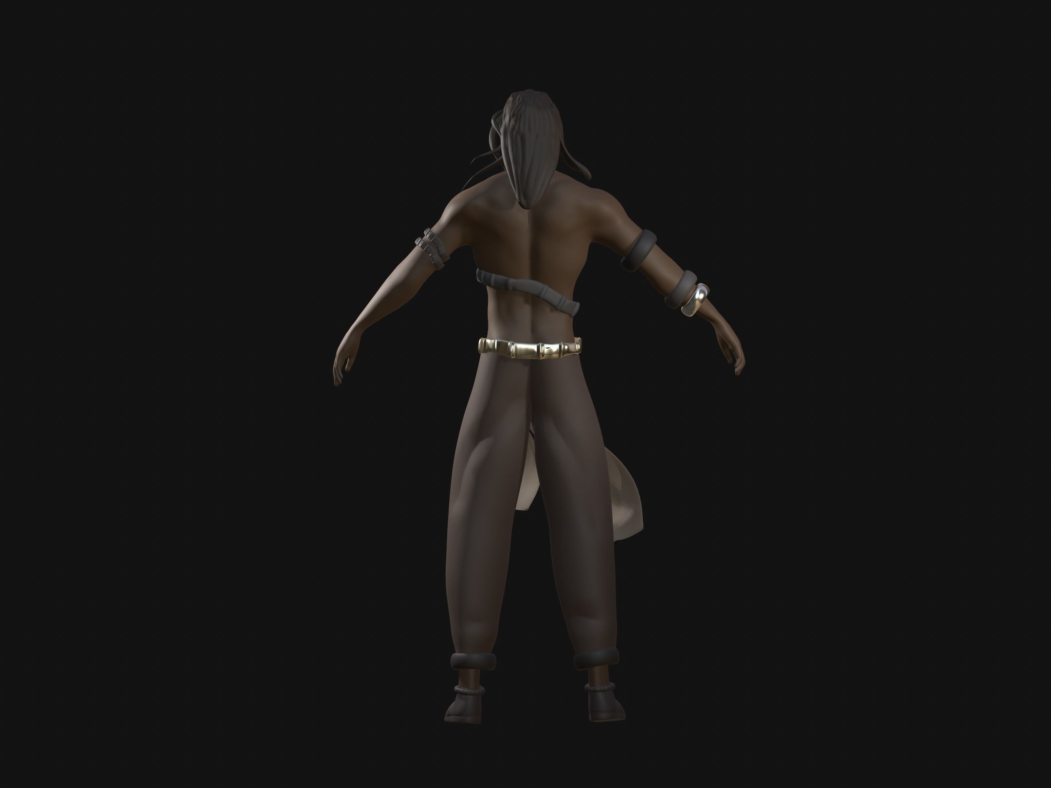 warrior man character 3D model_2