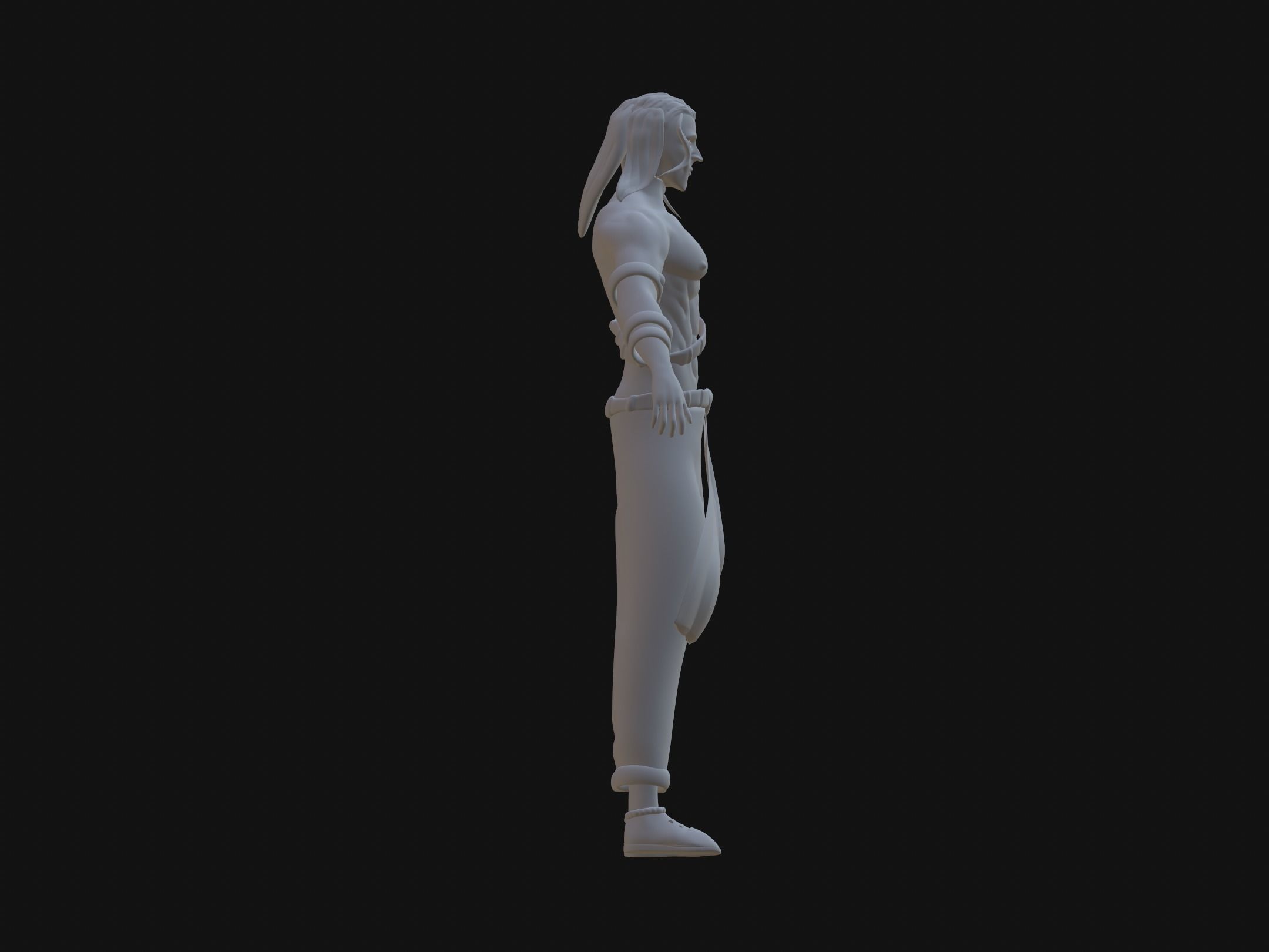warrior man character 3D model_7