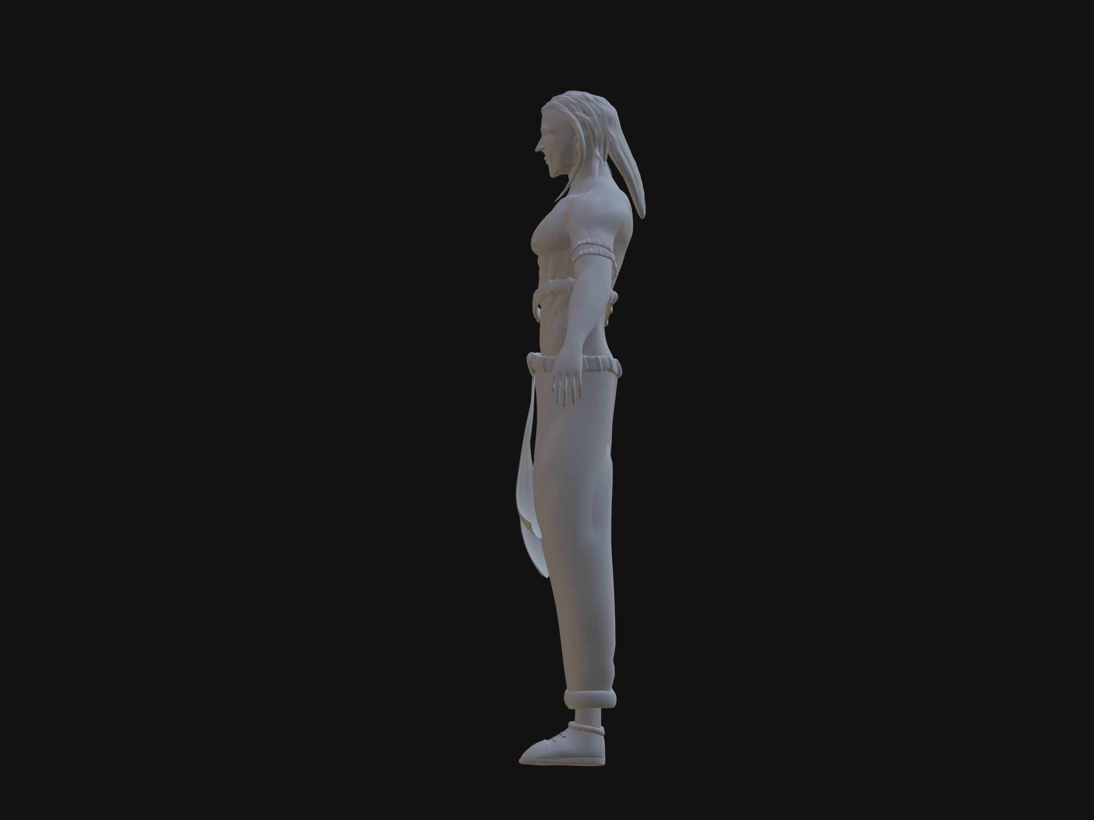 warrior man character 3D model_5