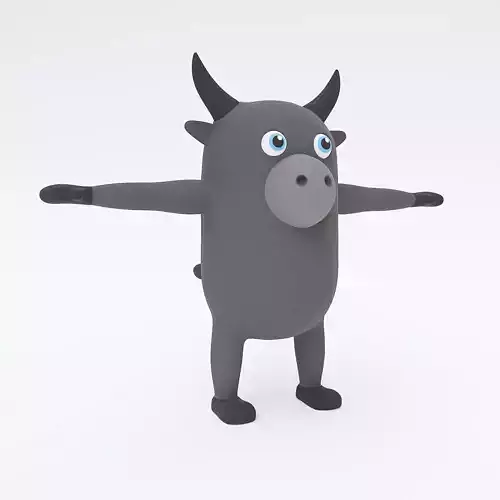 Buffalo cartoon  3d model
