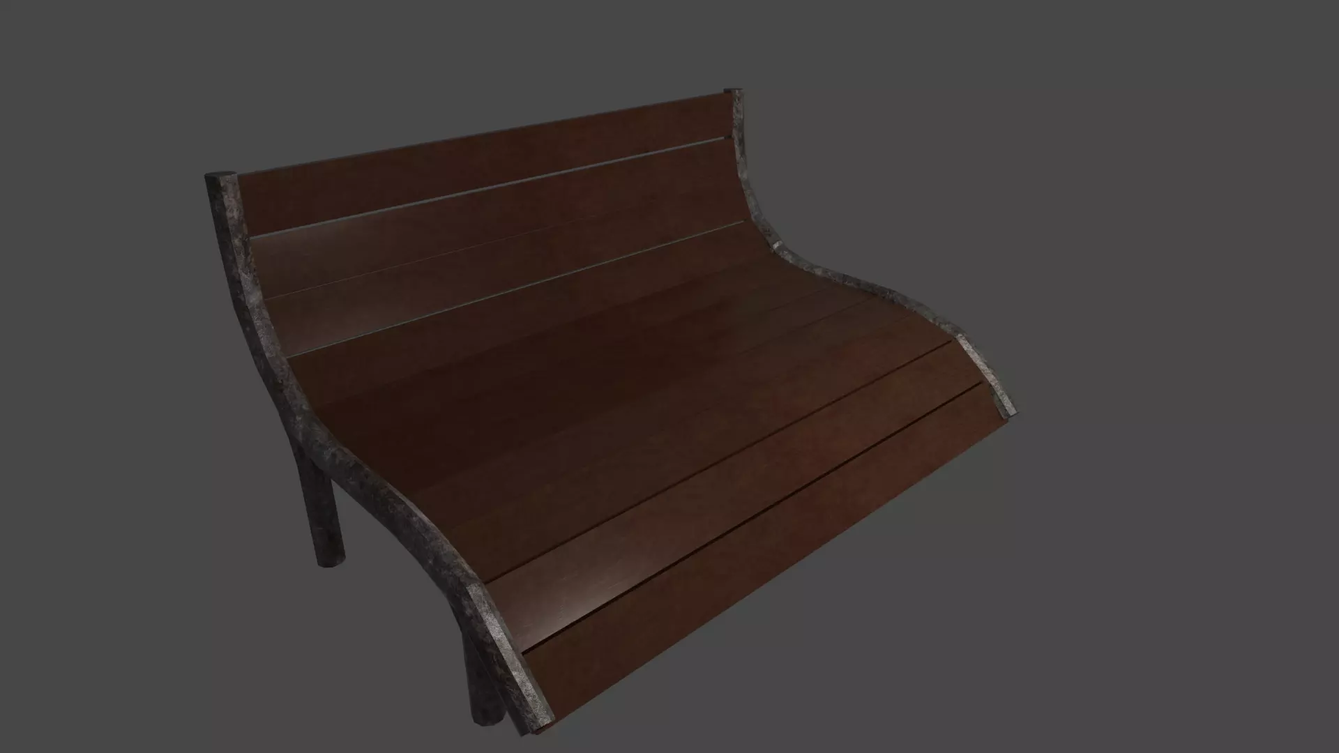 Wood bench Free 3D model