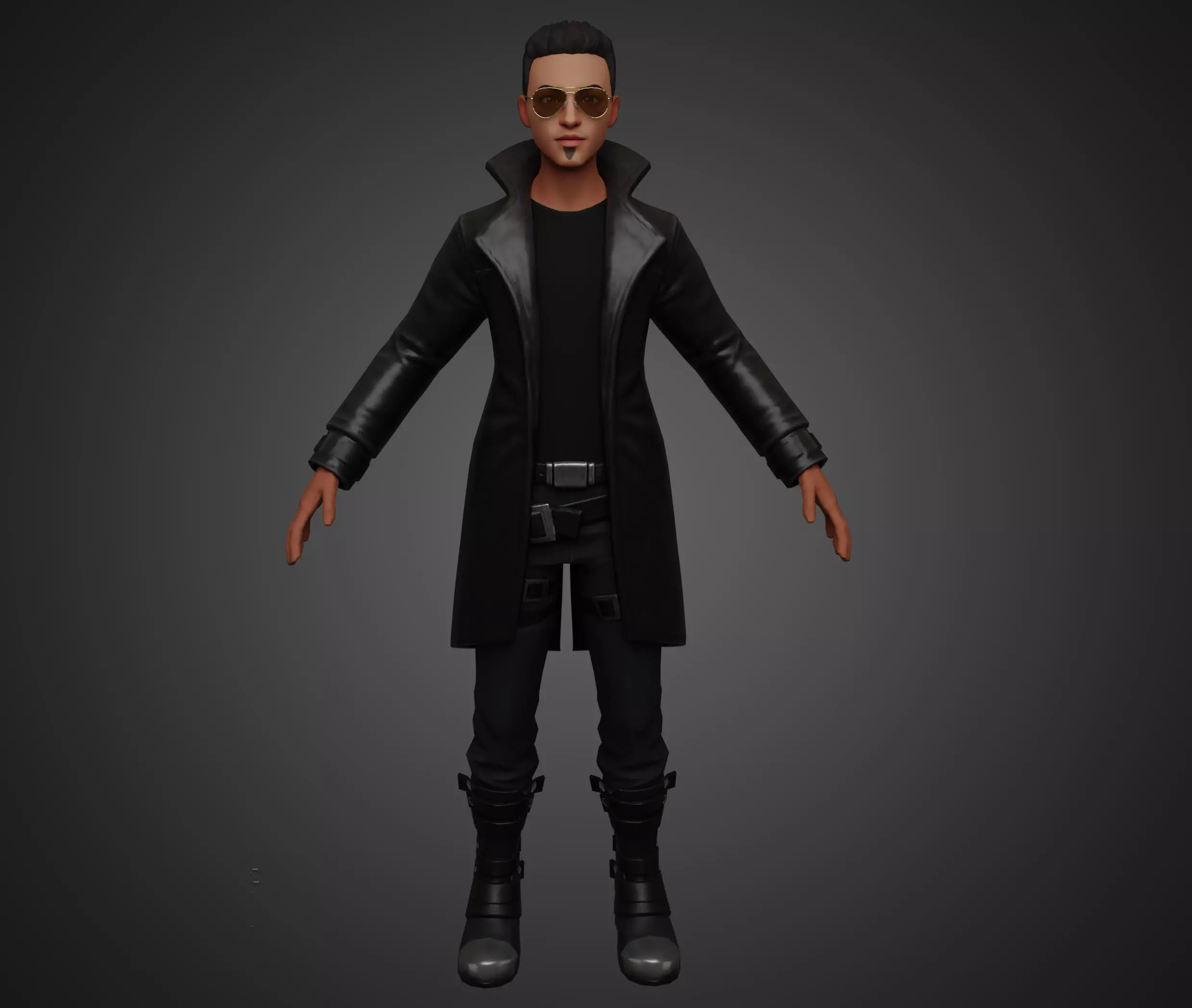 3D Boy Game Character  Low-poly 3D model_0