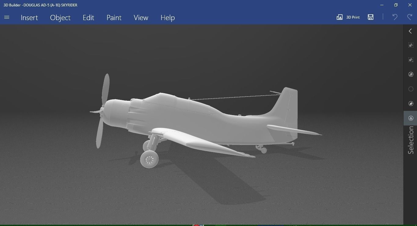 DOUGLAS AD-5 A-1E SKYRIDER 3D print model_3
