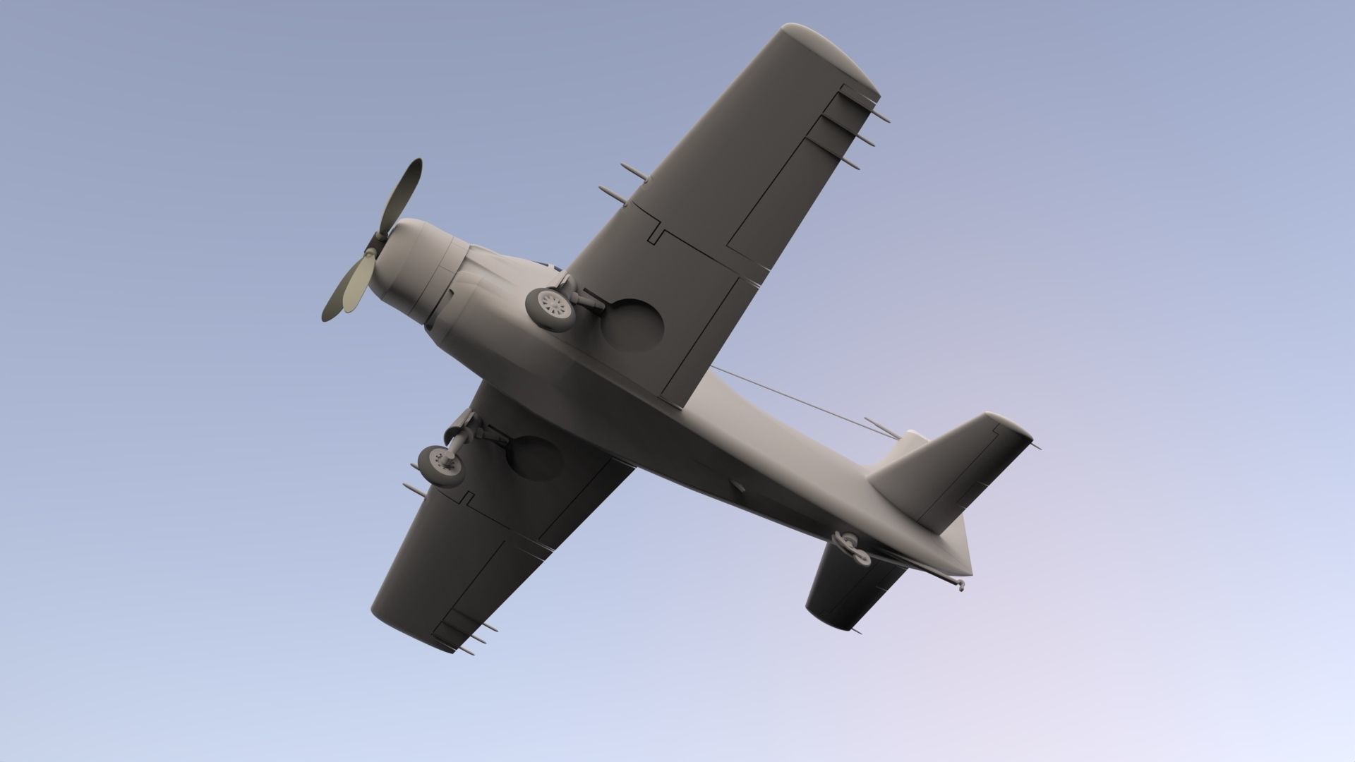 DOUGLAS AD-5 A-1E SKYRIDER 3D print model_5