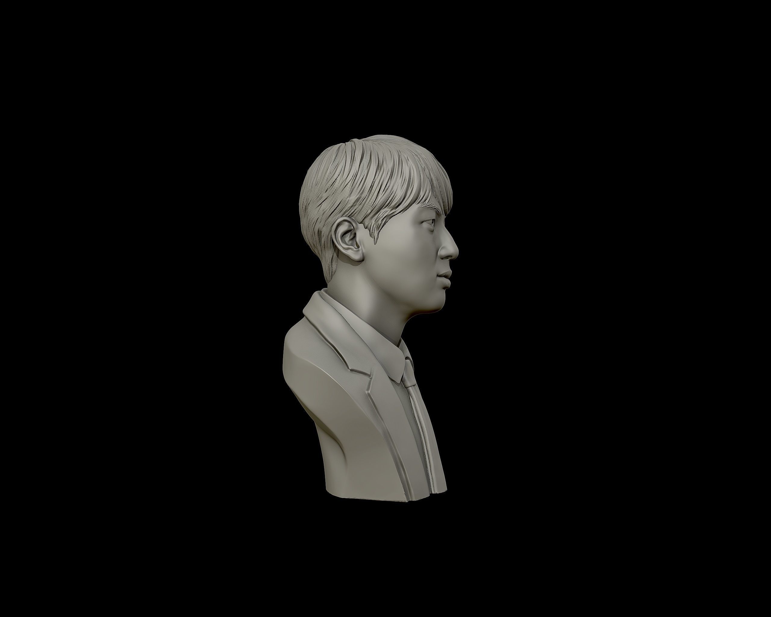 Jin bust 3D print model_24