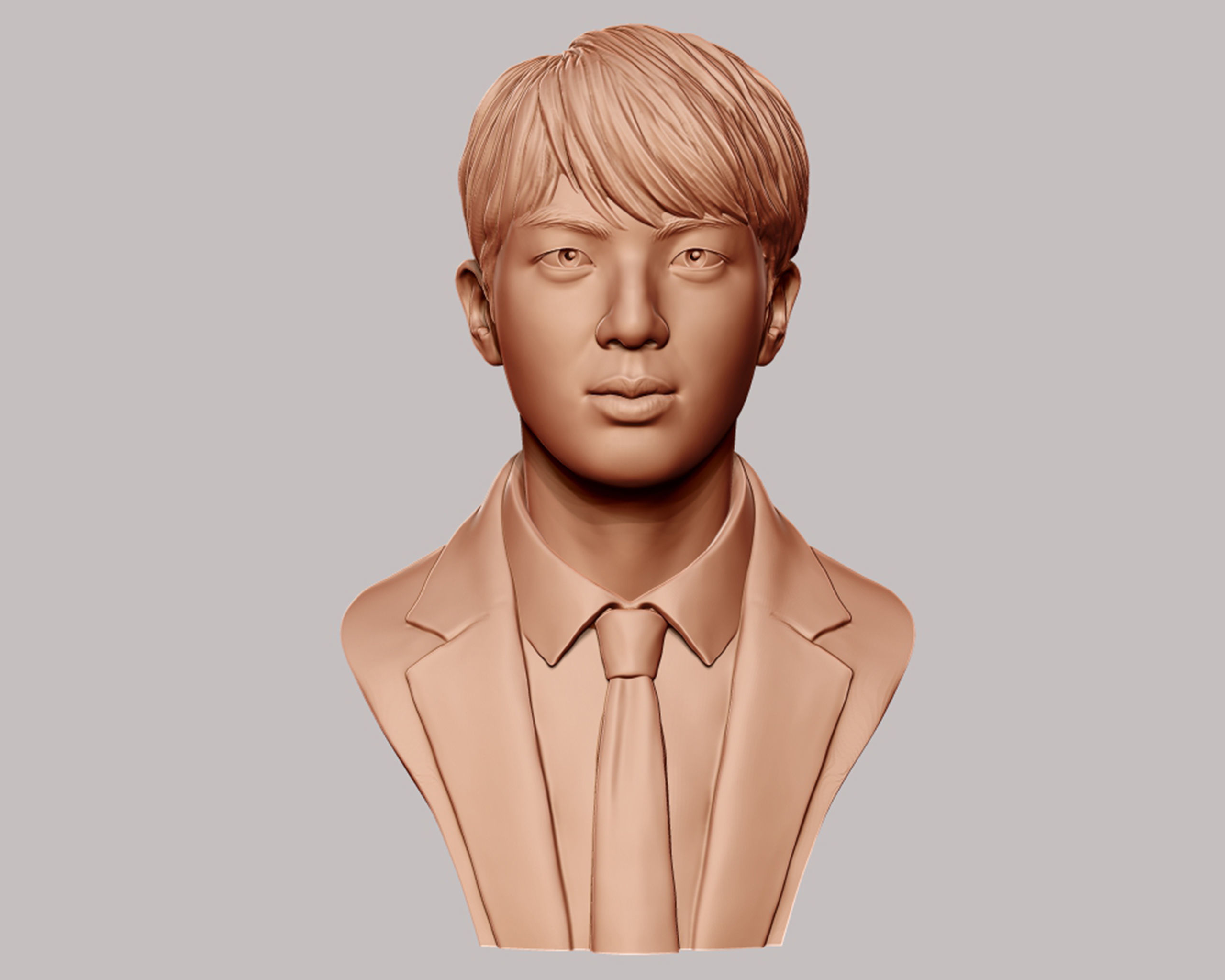 Jin bust 3D print model_12