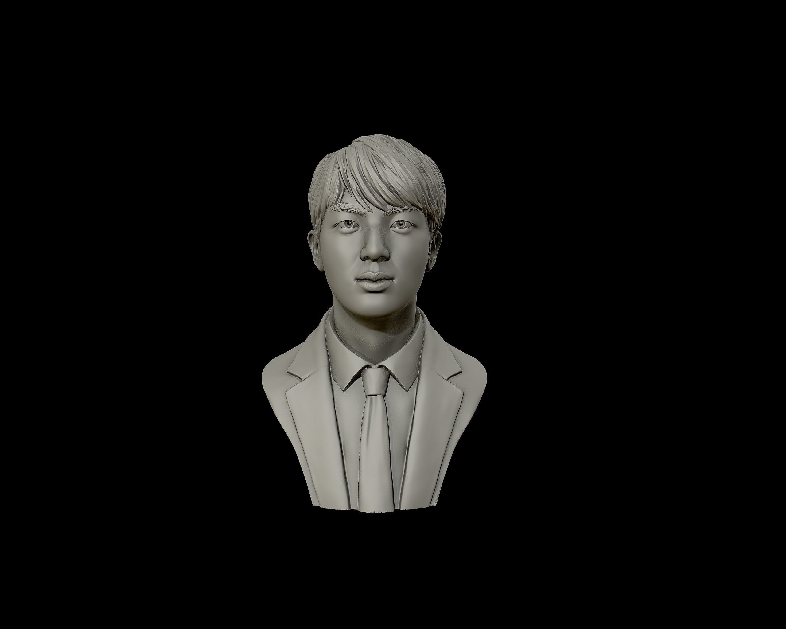Jin bust 3D print model_18
