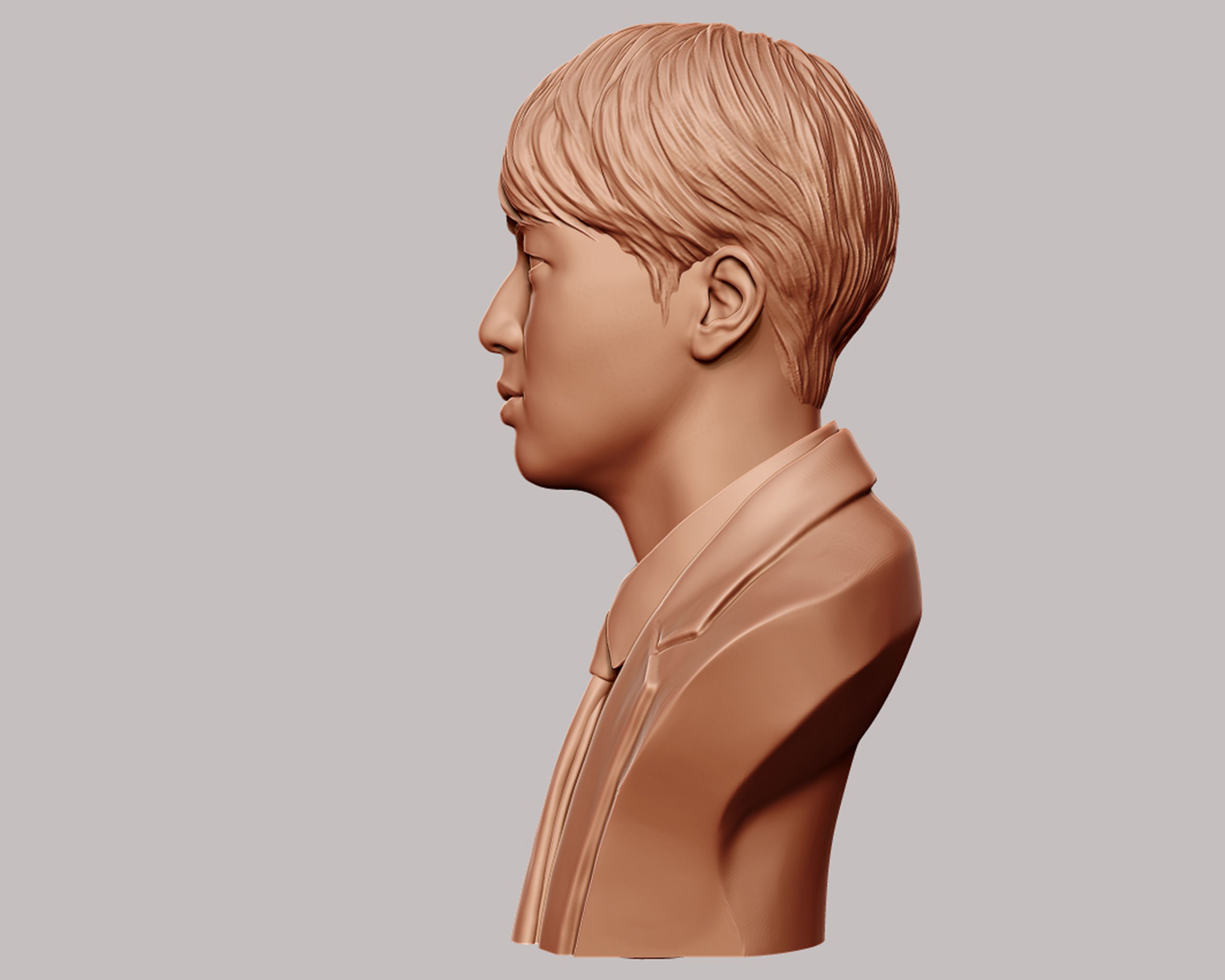 Jin bust 3D print model_14