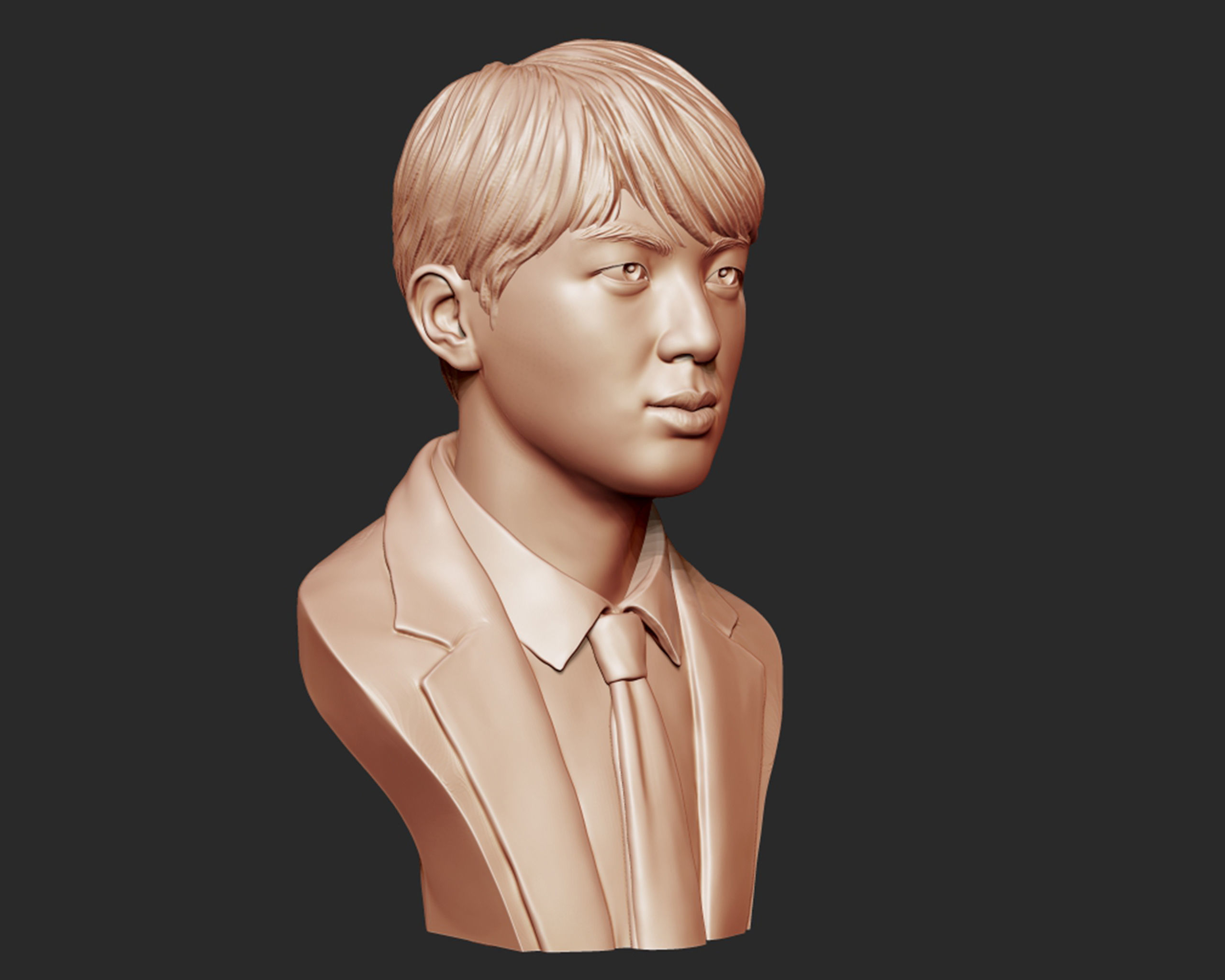 Jin bust 3D print model_10