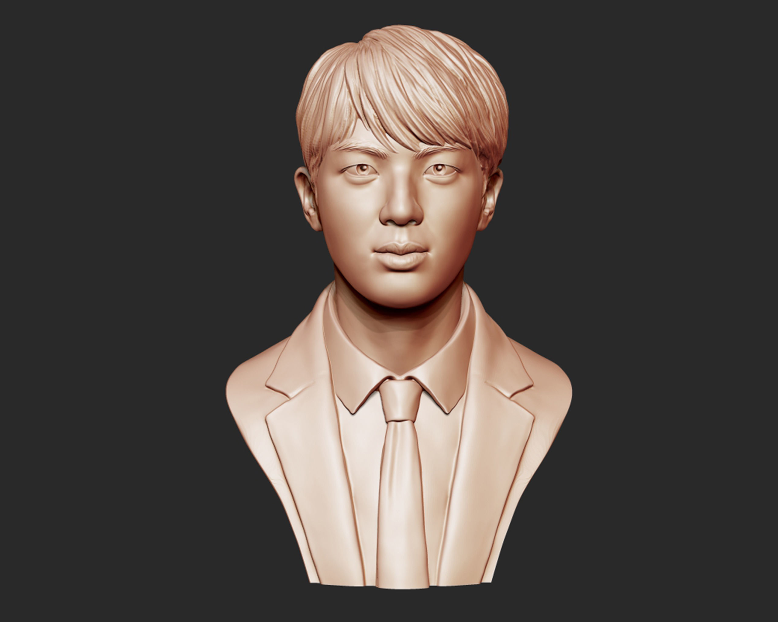 Jin bust 3D print model_8