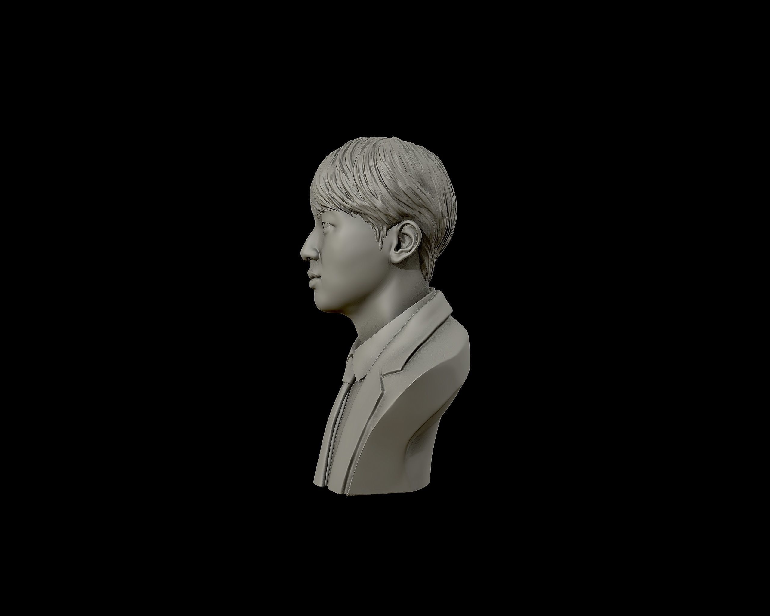Jin bust 3D print model_21