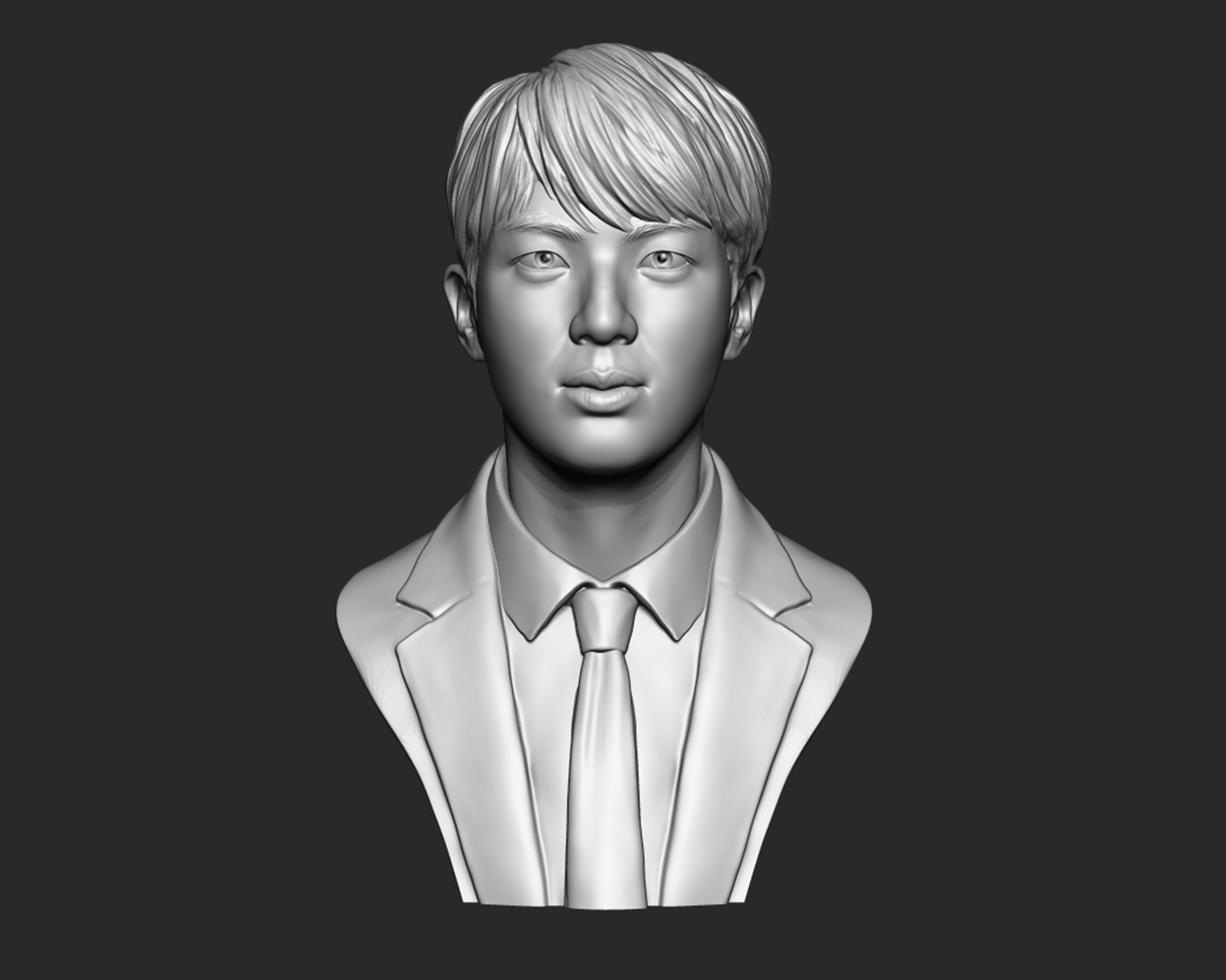 Jin bust 3D print model_2
