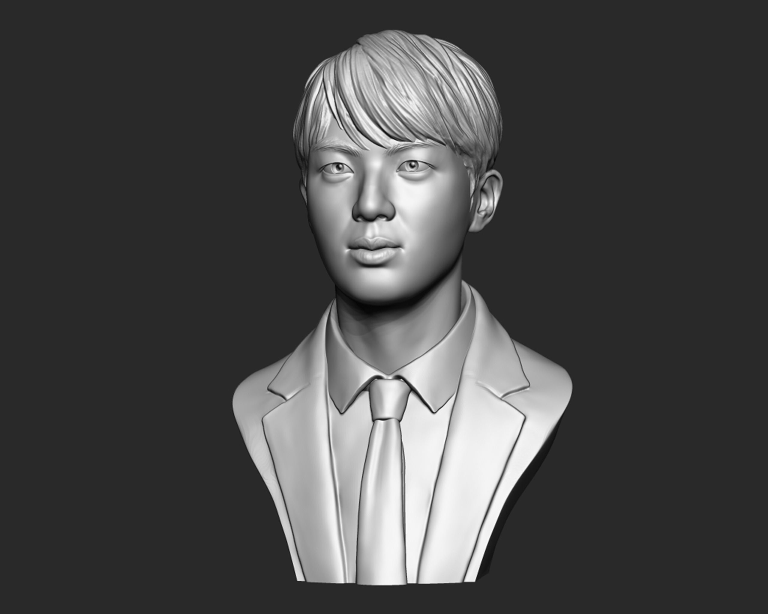 Jin bust 3D print model_6