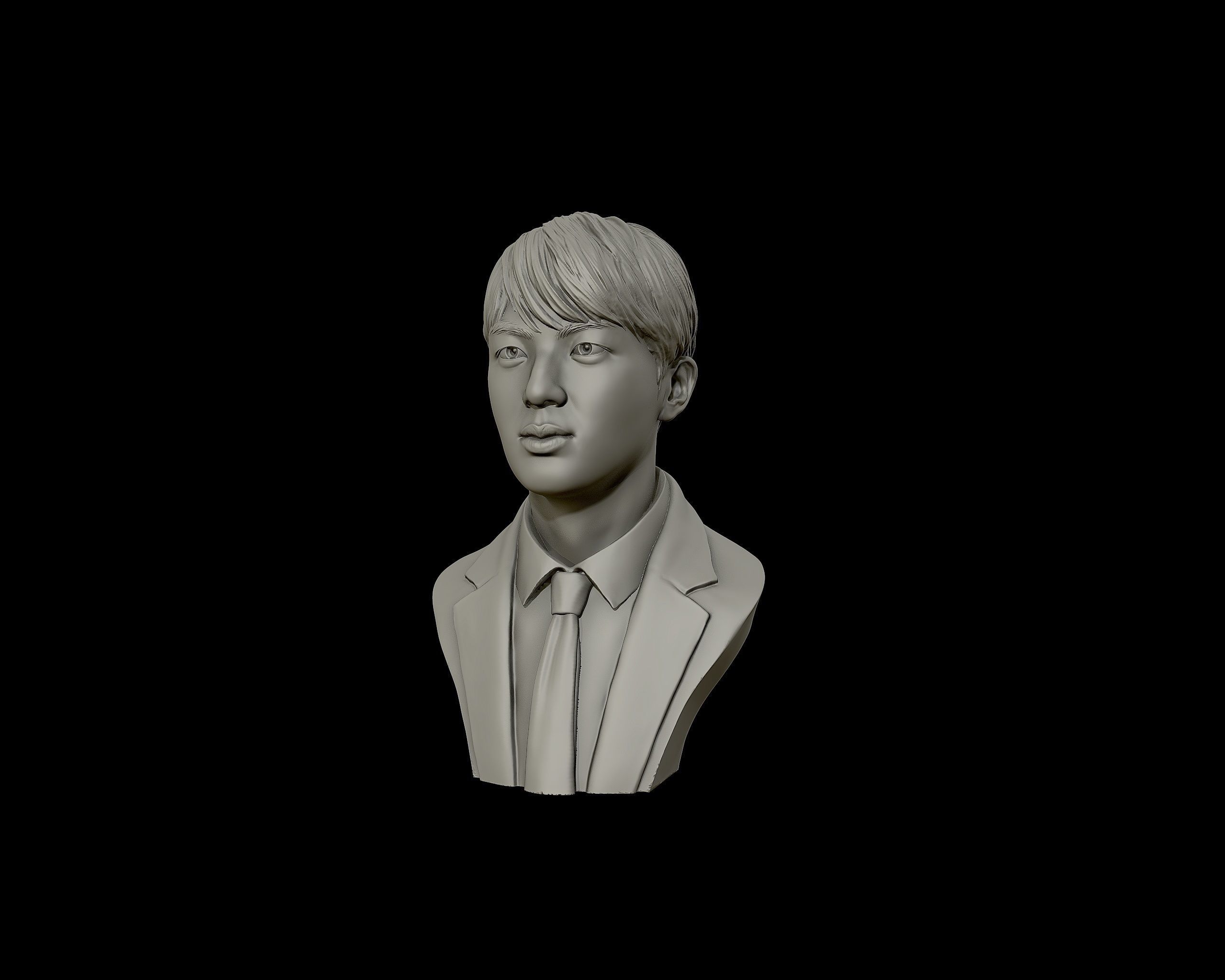 Jin bust 3D print model_19