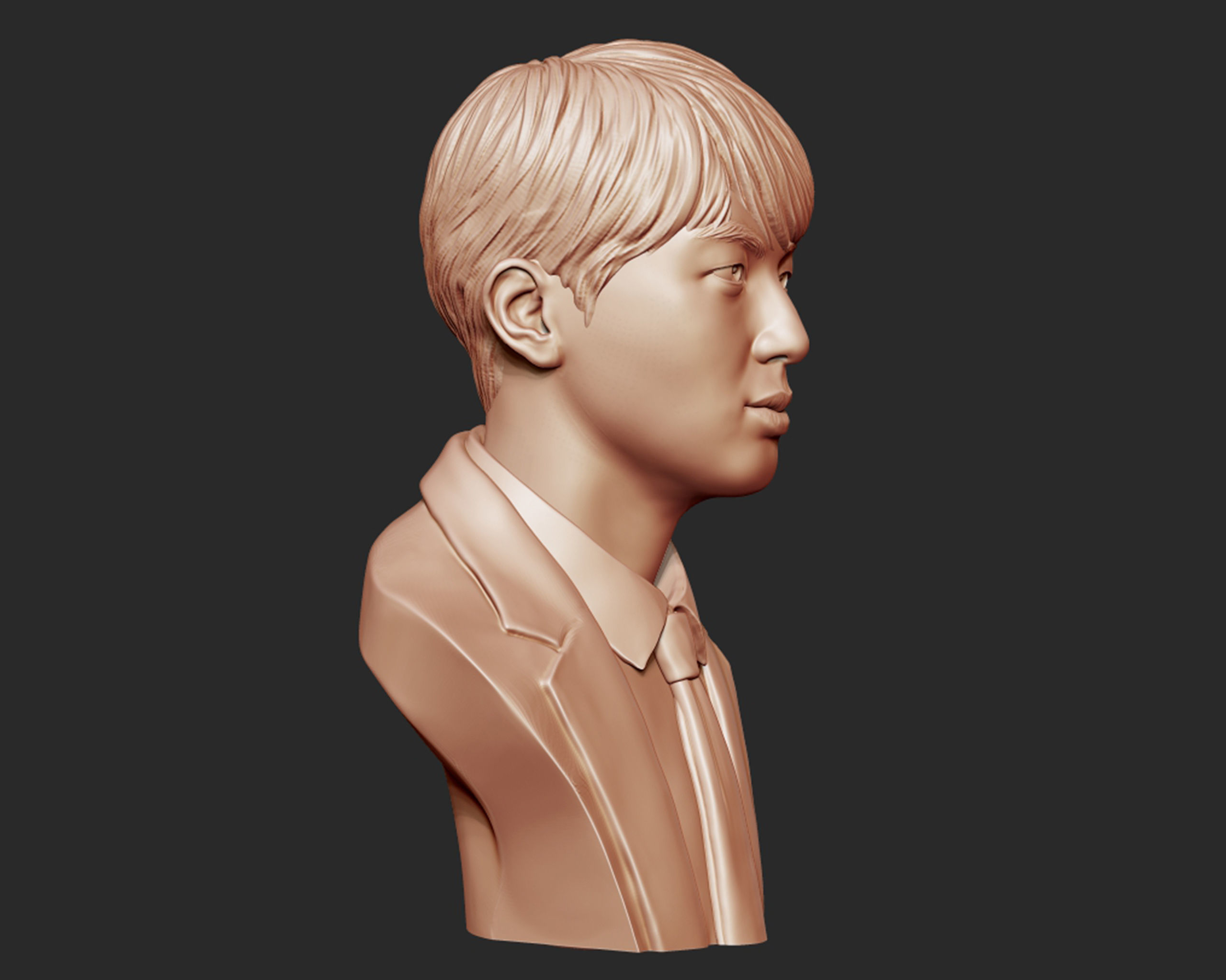 Jin bust 3D print model_11