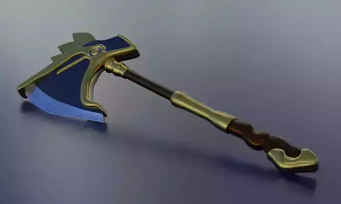 Fantasy axe battle weapon PBR 