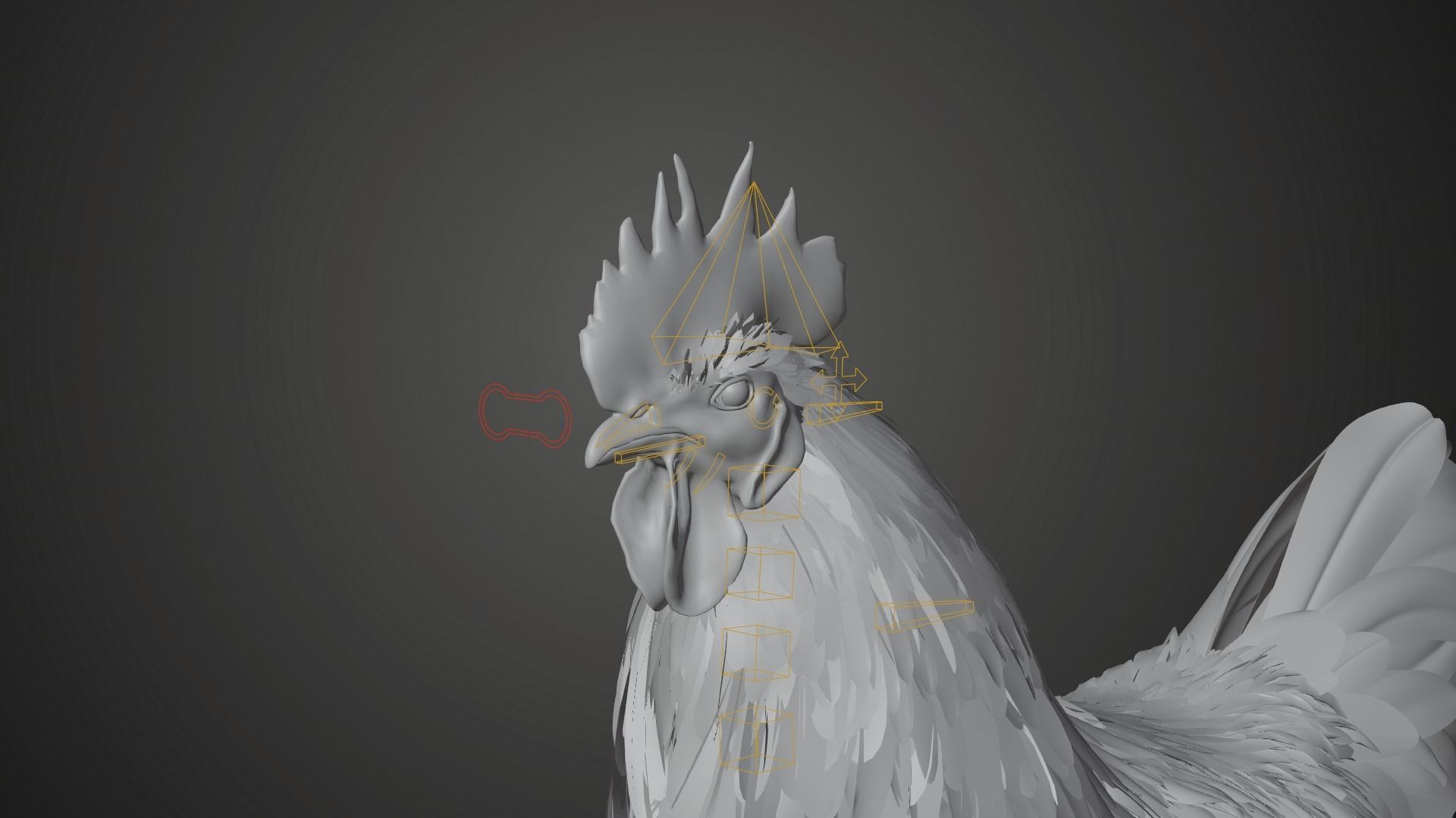 White Chicken Animated VFX Grace 3D model_22