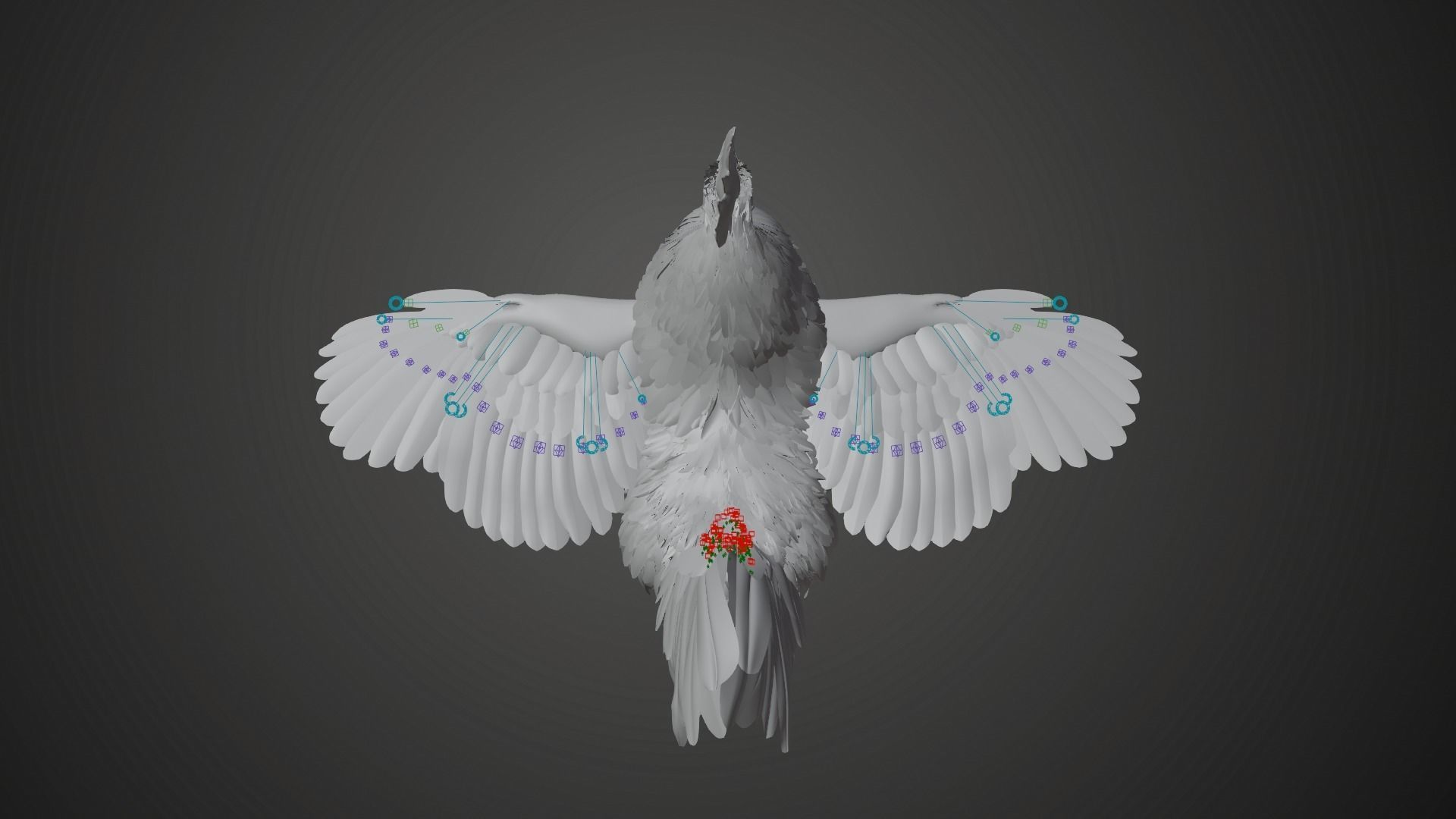 White Chicken Animated VFX Grace 3D model_27