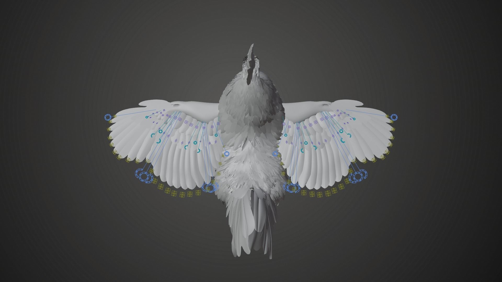 White Chicken Animated VFX Grace 3D model_28