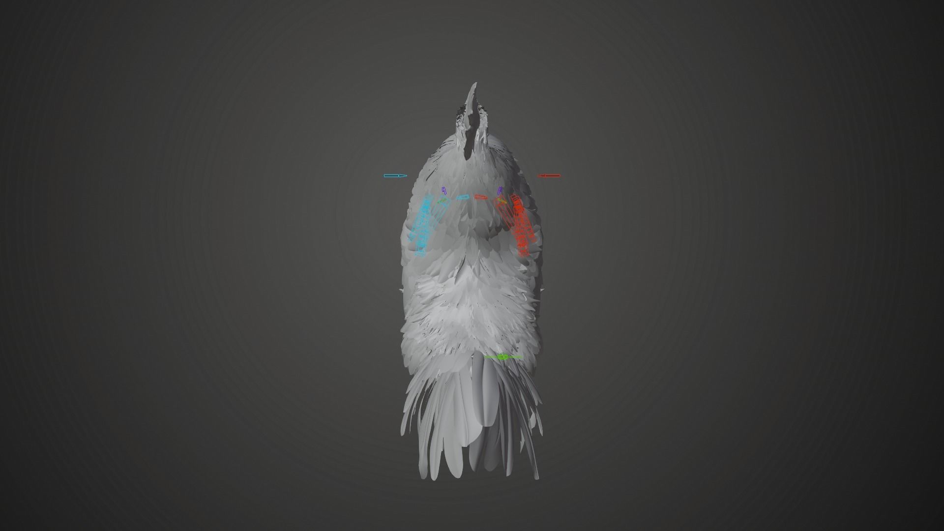 White Chicken Animated VFX Grace 3D model_30