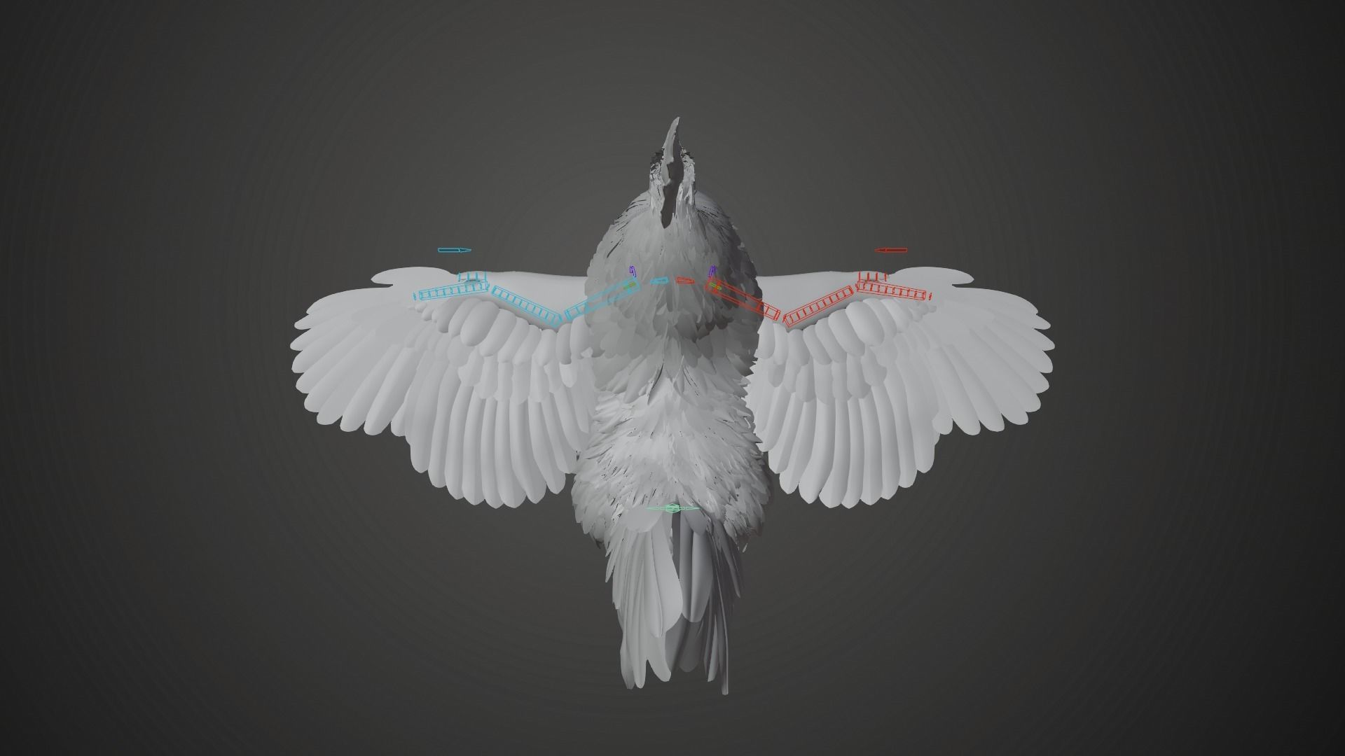 White Chicken Animated VFX Grace 3D model_32