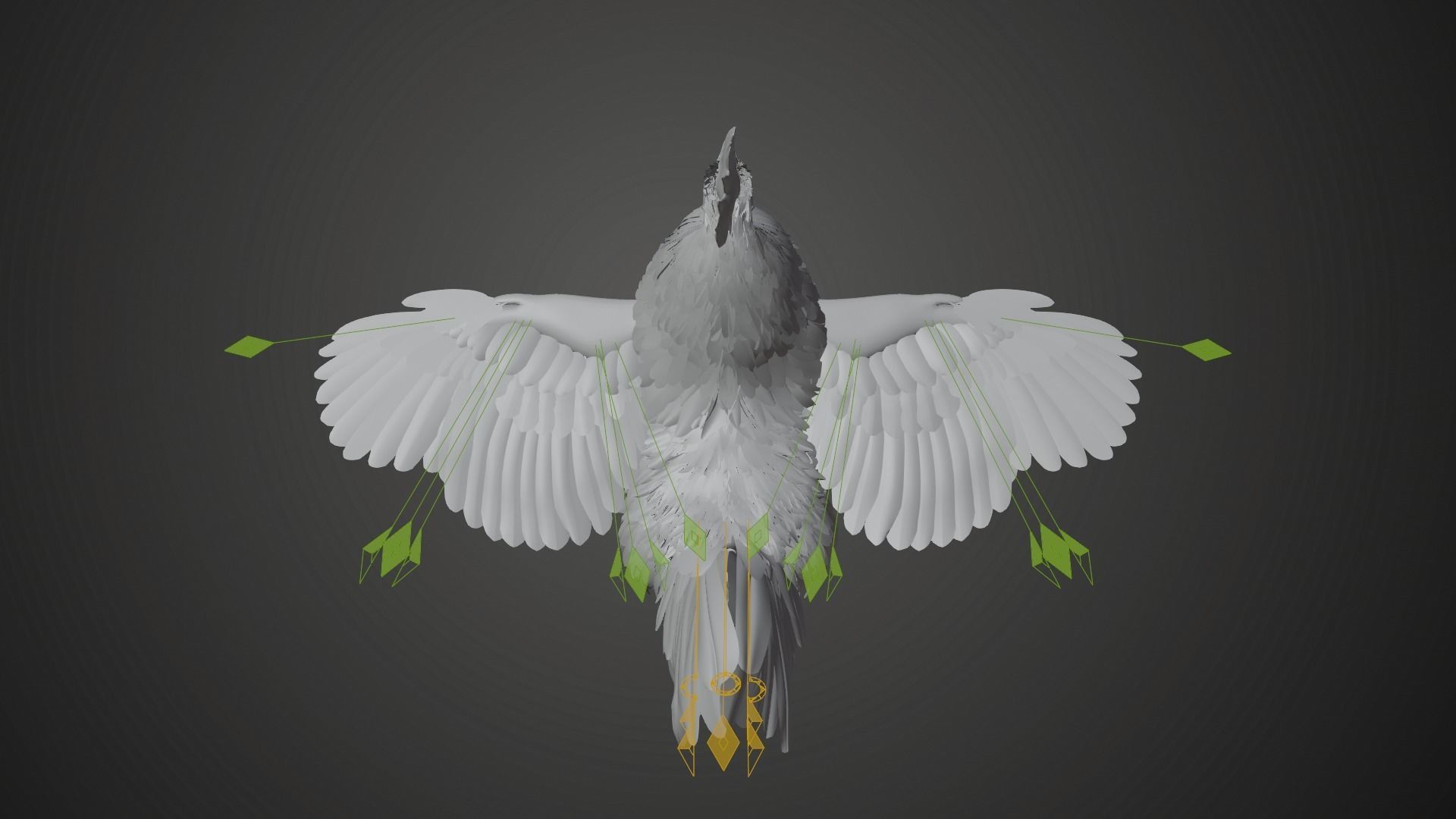 White Chicken Animated VFX Grace 3D model_29