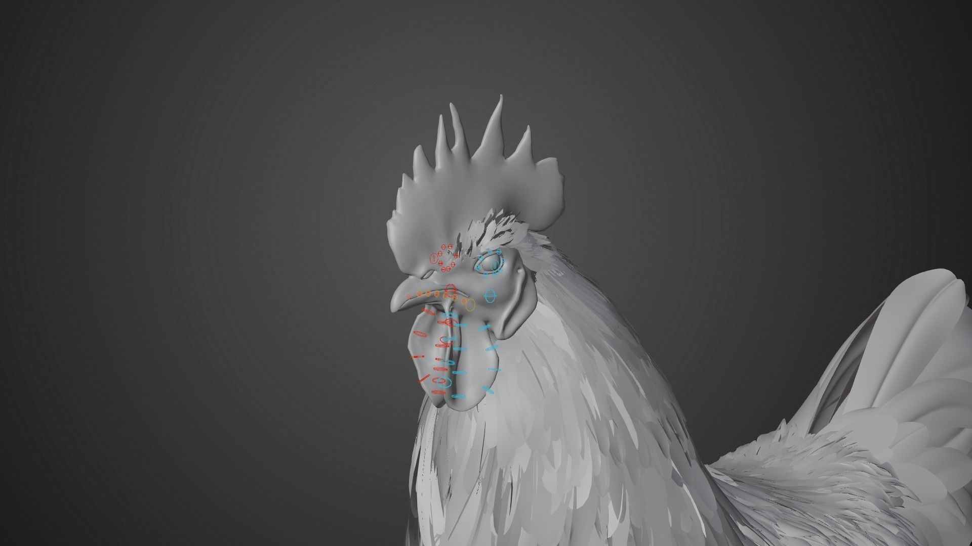 White Chicken Animated VFX Grace 3D model_26